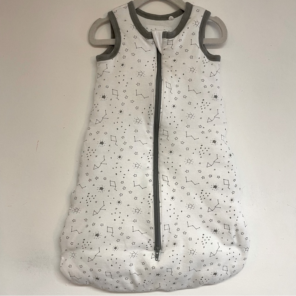 White Grey Star Constellation Heavyweight Warm Sleep Sack Size 0-6m